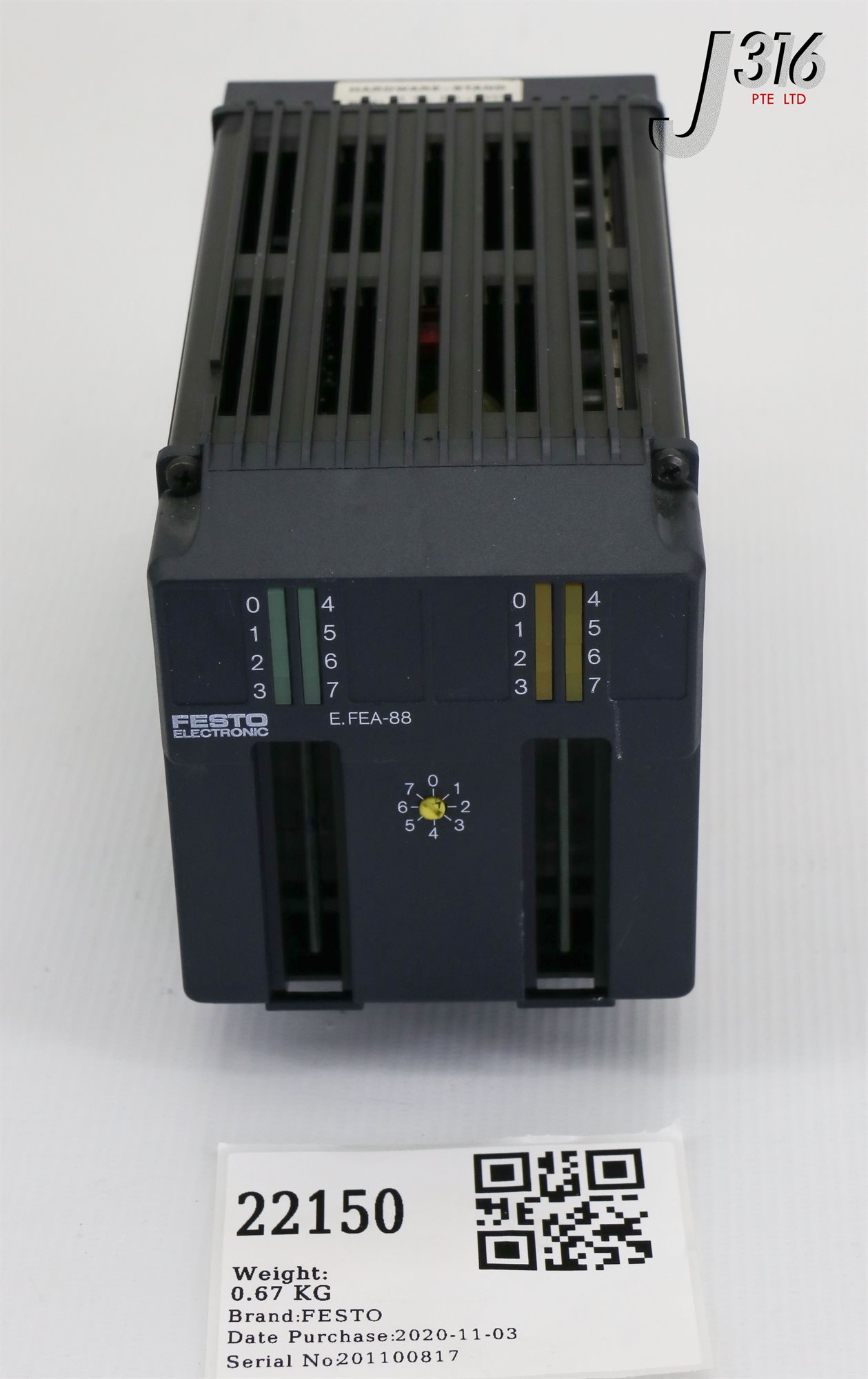 22150 FESTO PROGRAMMABLE UNIT, P/N: 22225, TN 008285 E.FEA-88 | eBay